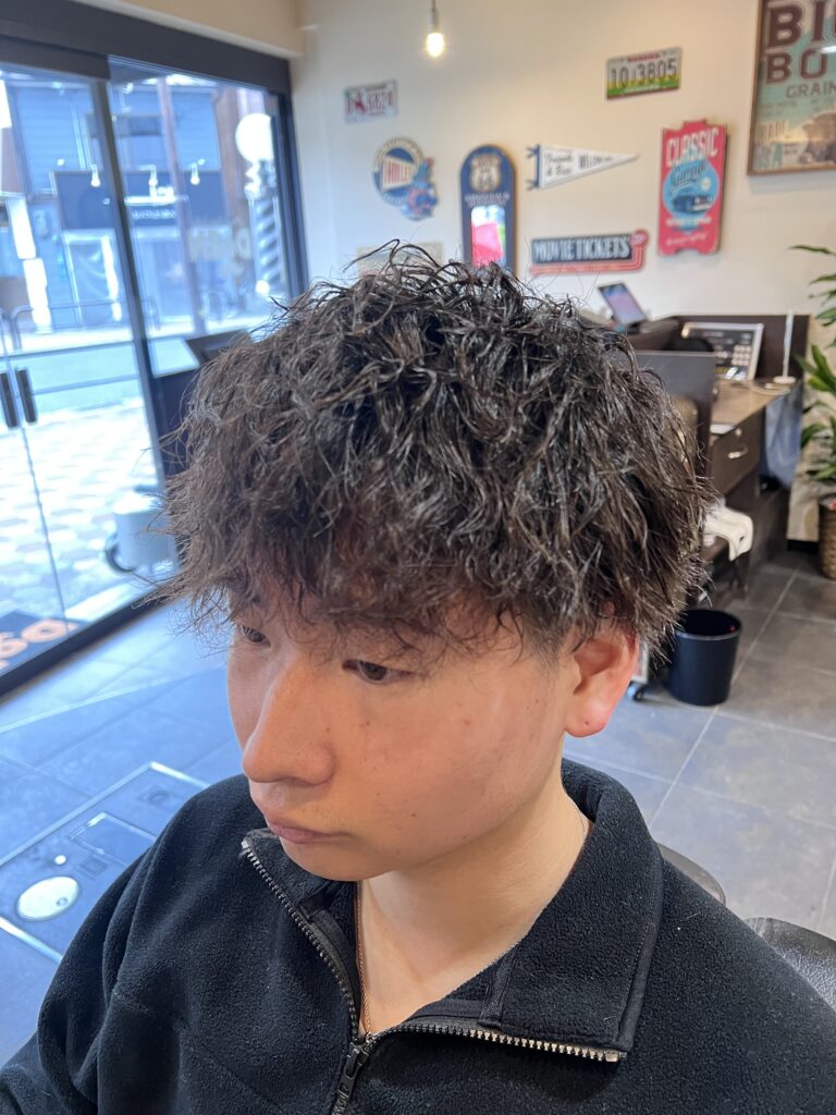 ツイスパ　メンズパーマ　メンズカット　大阪　DoEN