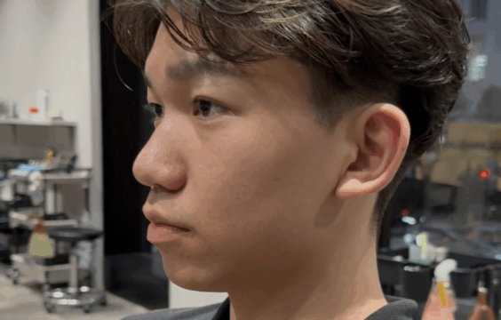 メンズパーマ　メッシュ　メンズカラー　理容室　メンズ理容室　メンズカット シェービング 顔剃り　ニュアンスパーマ