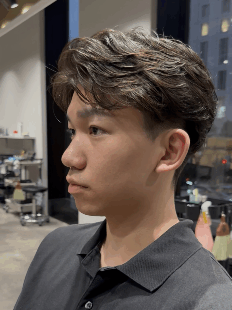 メンズパーマ メッシュ メンズカラー 理容室 メンズ理容室 メンズカット シェービング 顔剃り ニュアンスパーマ