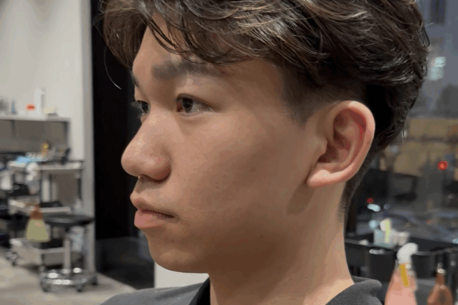 メンズパーマ　メッシュ　メンズカラー　理容室　メンズ理容室　メンズカット シェービング 顔剃り　ニュアンスパーマ