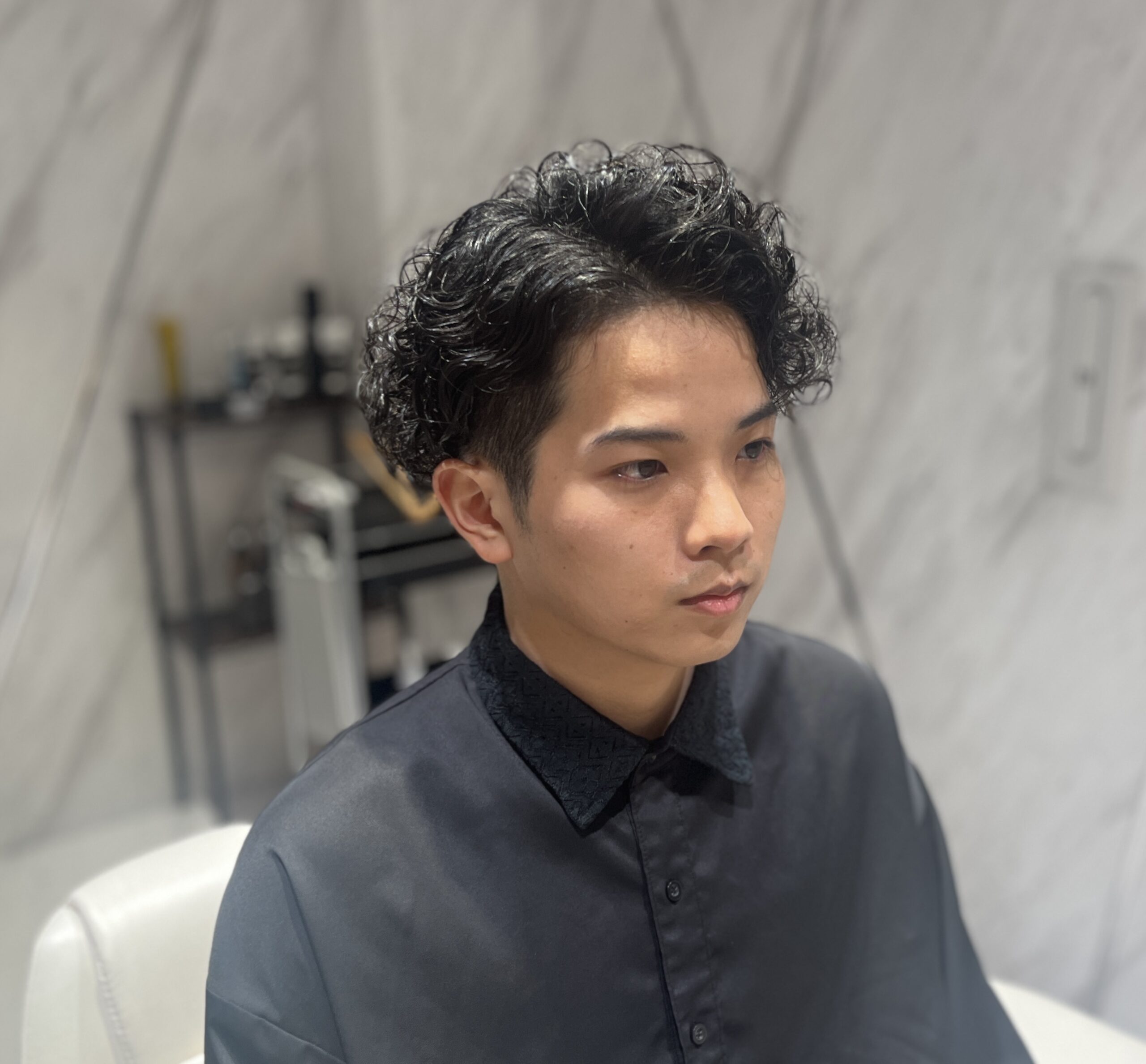 スタイル名：メンズパーマ