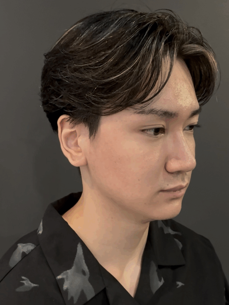 メンズパーマ　メッシュ　メンズカラー　理容室　メンズ理容室　メンズカット シェービング 顔剃り　ニュアンスパーマ