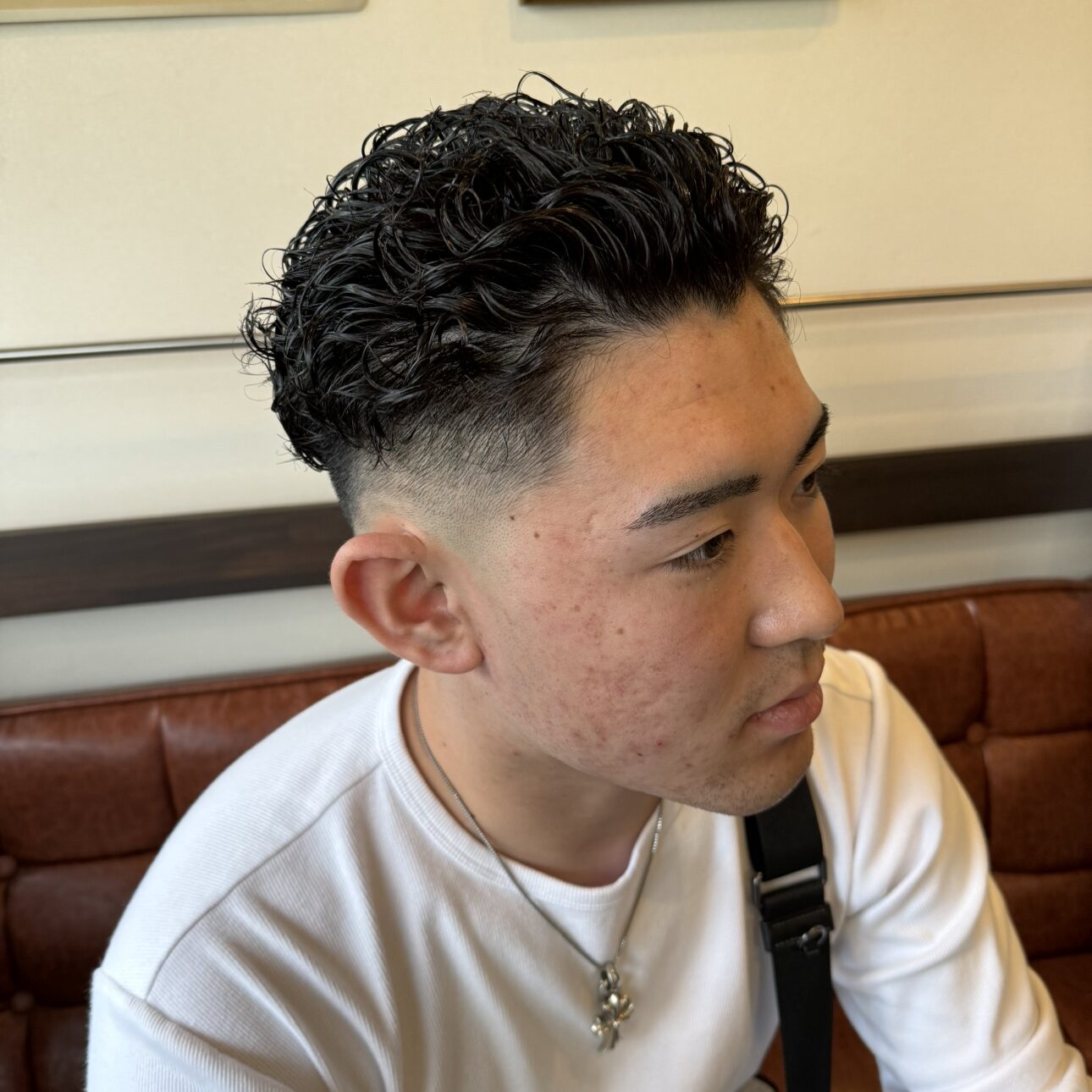 短髪　フェード 極道パーマ　極道パーマきつめ 極道　