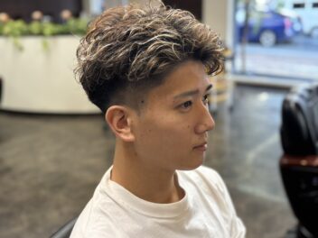 メンズパーマ　ラルフカール　パーマ　メンズカラー　メンズメッシュ　カラー　メッシュ