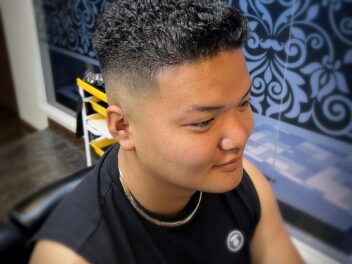 短髪　フェード 極道パーマ　極道パーマきつめ 極道　