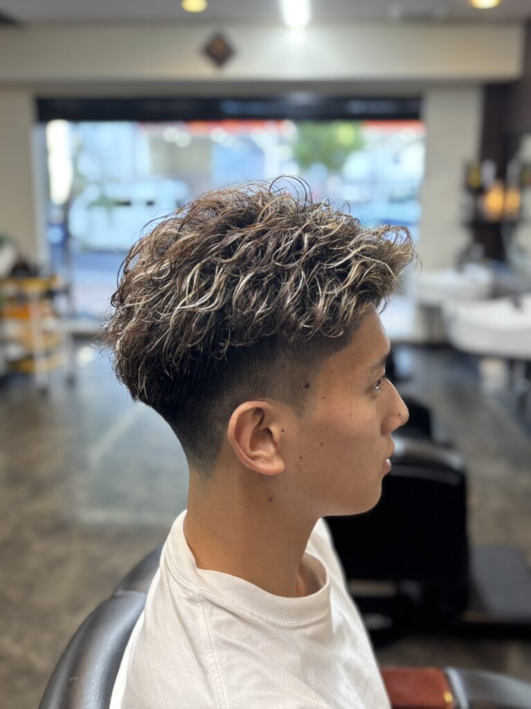 ラルフカール　メンズパーマ　メッシュ