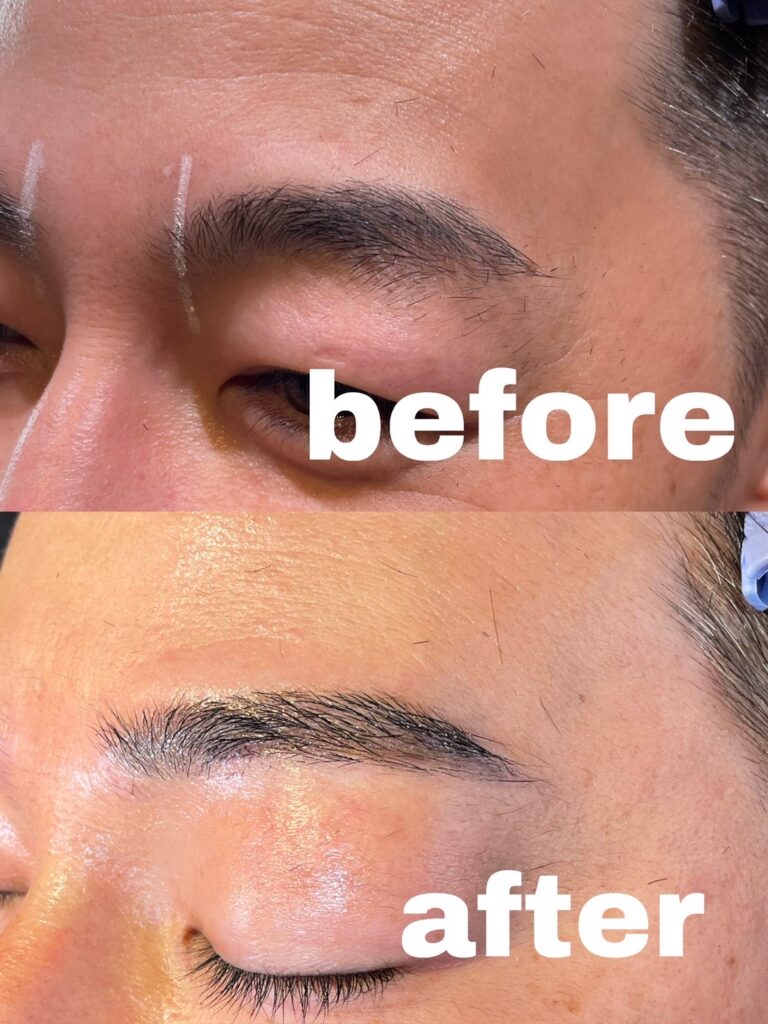 眉毛　アイブロウ　シェービング　ストレート眉