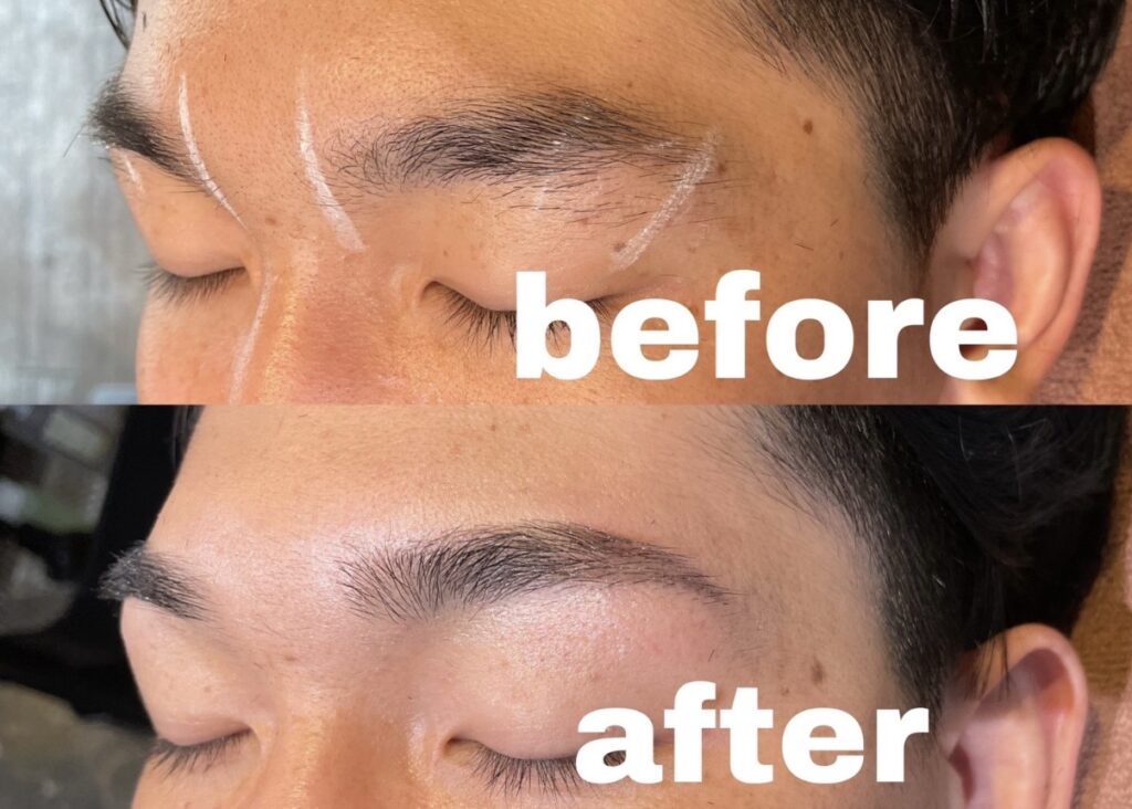 眉毛　アイブロウ　シェービング　アーチ眉