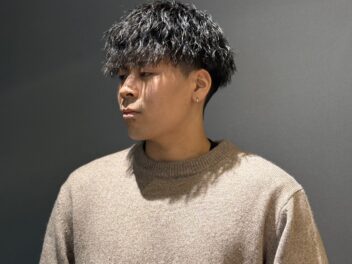 波巻き　メンズ　パーマ