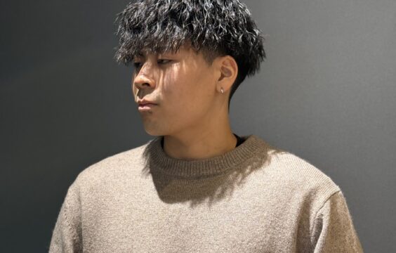 波巻き　メンズ　パーマ