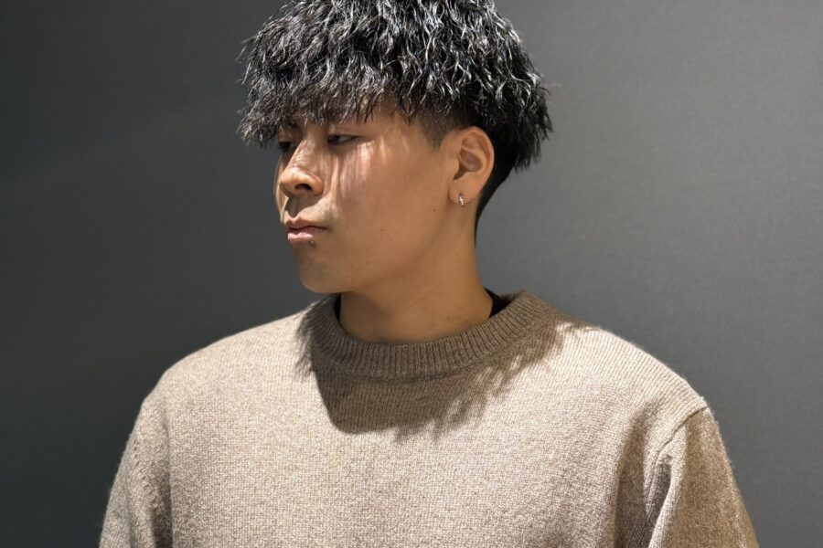 波巻き　メンズ　パーマ