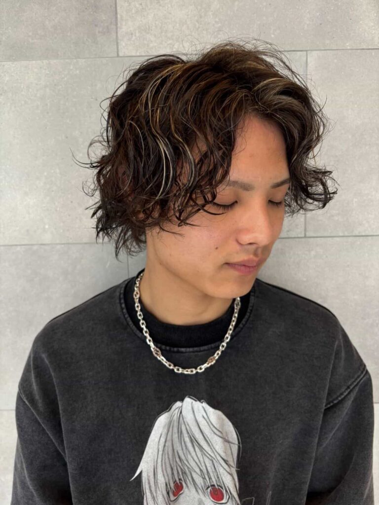 メンズパーマ　波まき
垢ぬけ